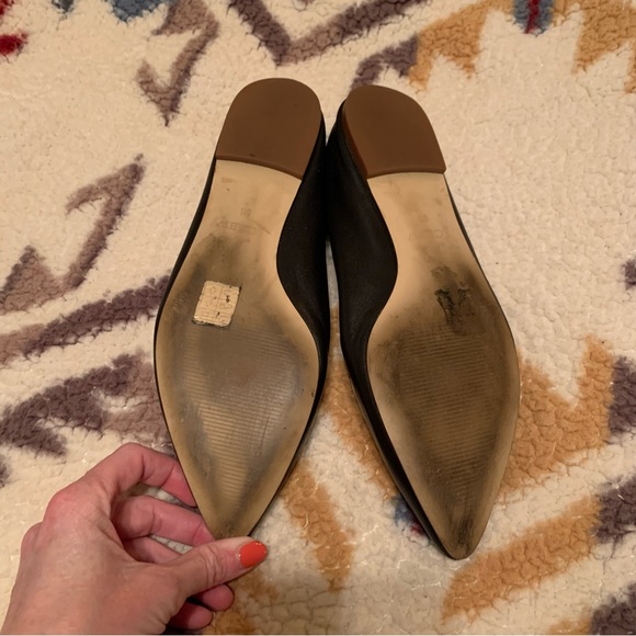 J Crew black and white leather loafer flats EUC - Picture 5 of 5